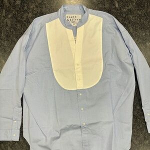 Frank & Eileen Tuxedo Shirt - Blue & White, size Medium